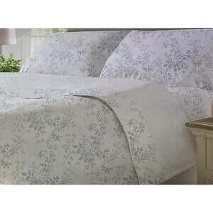 Cabbages & Roses Alderney King Fitted Sheet French Blue Floral Cottage Country